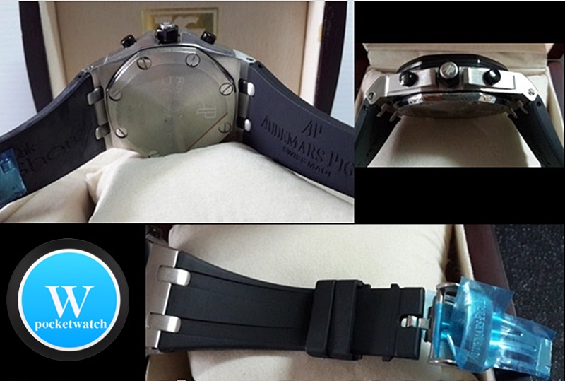 นาฬิกา Audemars Piguet Royal Oak Offshore Chrono เกรด Mirror สีเงิน กรอบสีดำ หน้าปัดสีดำ ดีไซร์สปอตสวยสุดๆ