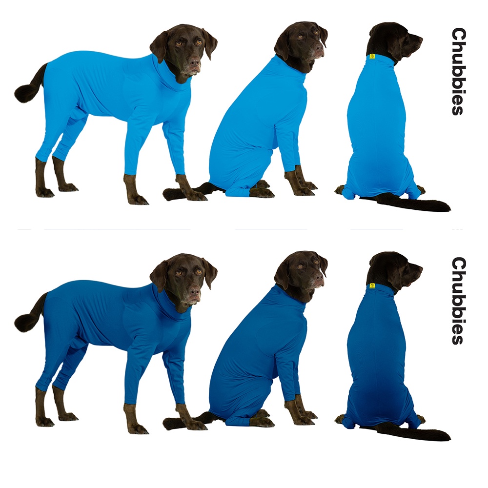 CH4 CHUBBIES Indigo Blues UPF 50+ Onesies ชุดกันขนร่วงสัตวเลี้ยง เสื้อสุนัขในบ้าน ในรถ กันขนร่วงหมา ป้องกันเลียแผล