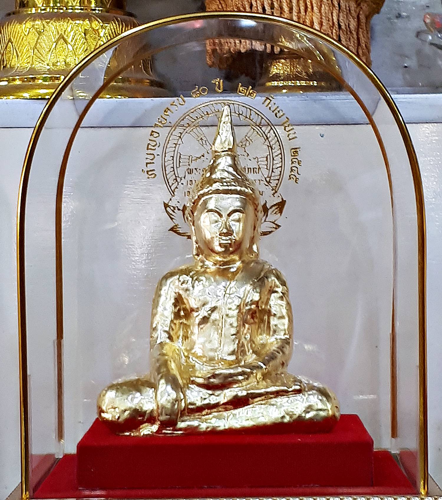 รูปหล่อ หลวงพ่อทอง วัดเขาตะเครา หน้าตัก3นิ้ว ปิดทองแท้