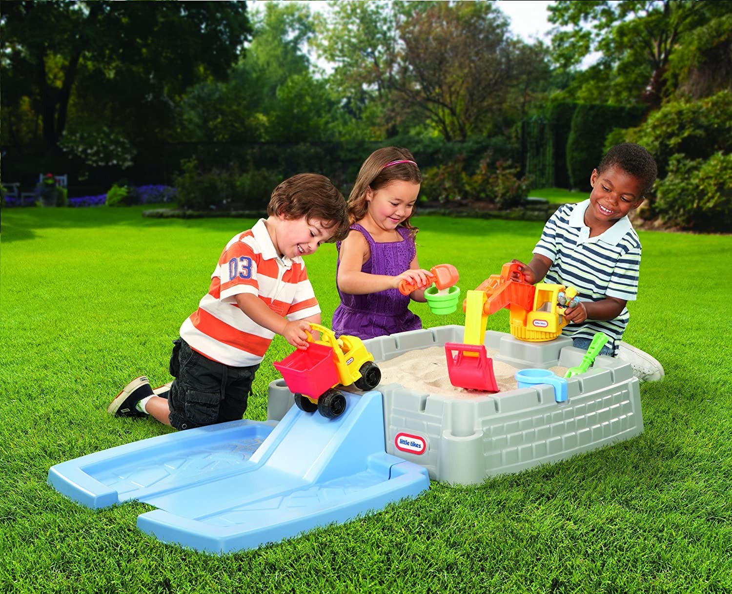 กล่องเก็บทรายพร้อมฝาปิดและของเล่น Little Tikes Big Digger Sandbox