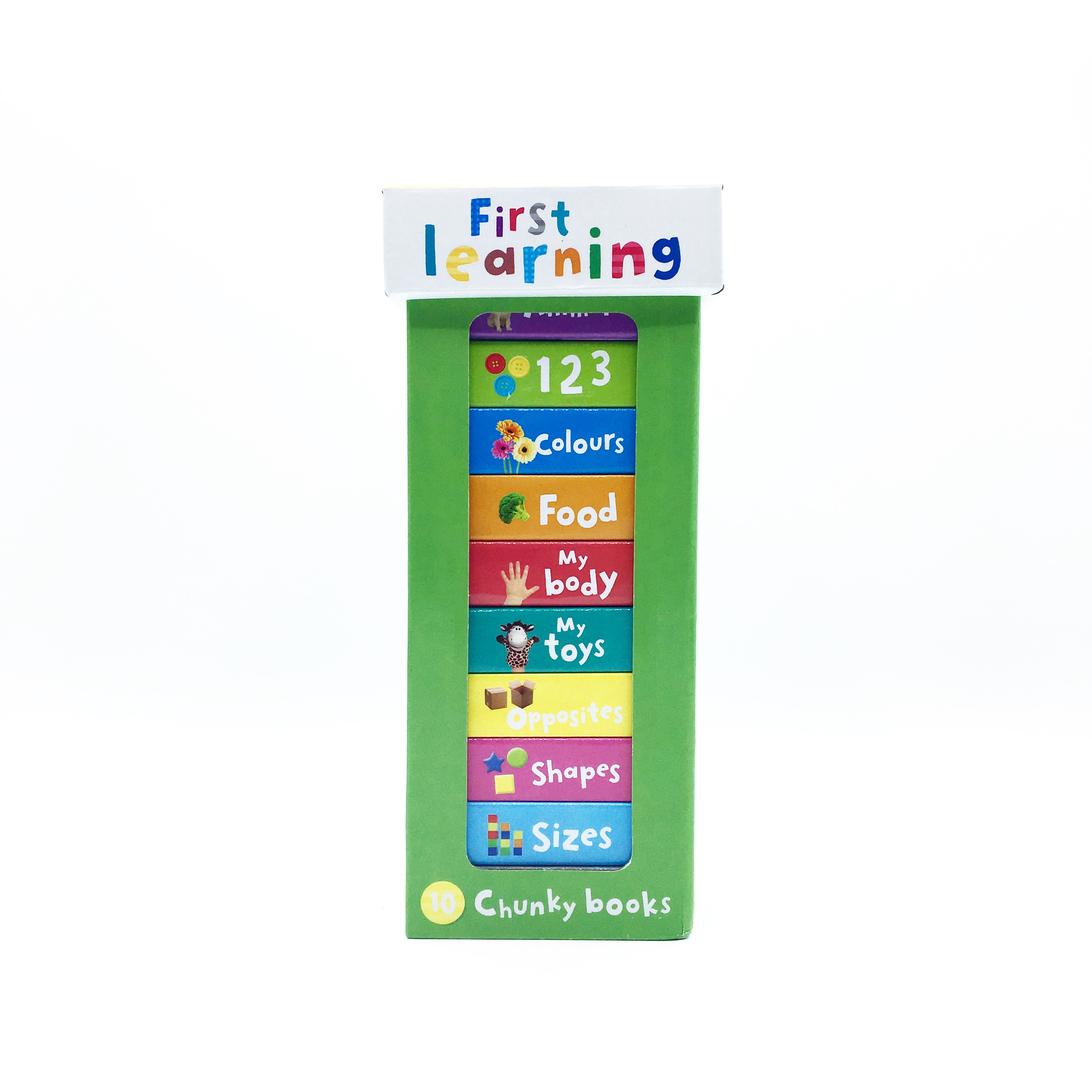 ชุดหนังสือเสริมทักษะสำหรับลูกน้อย Book Tower 10 Chunky Books - First Learning