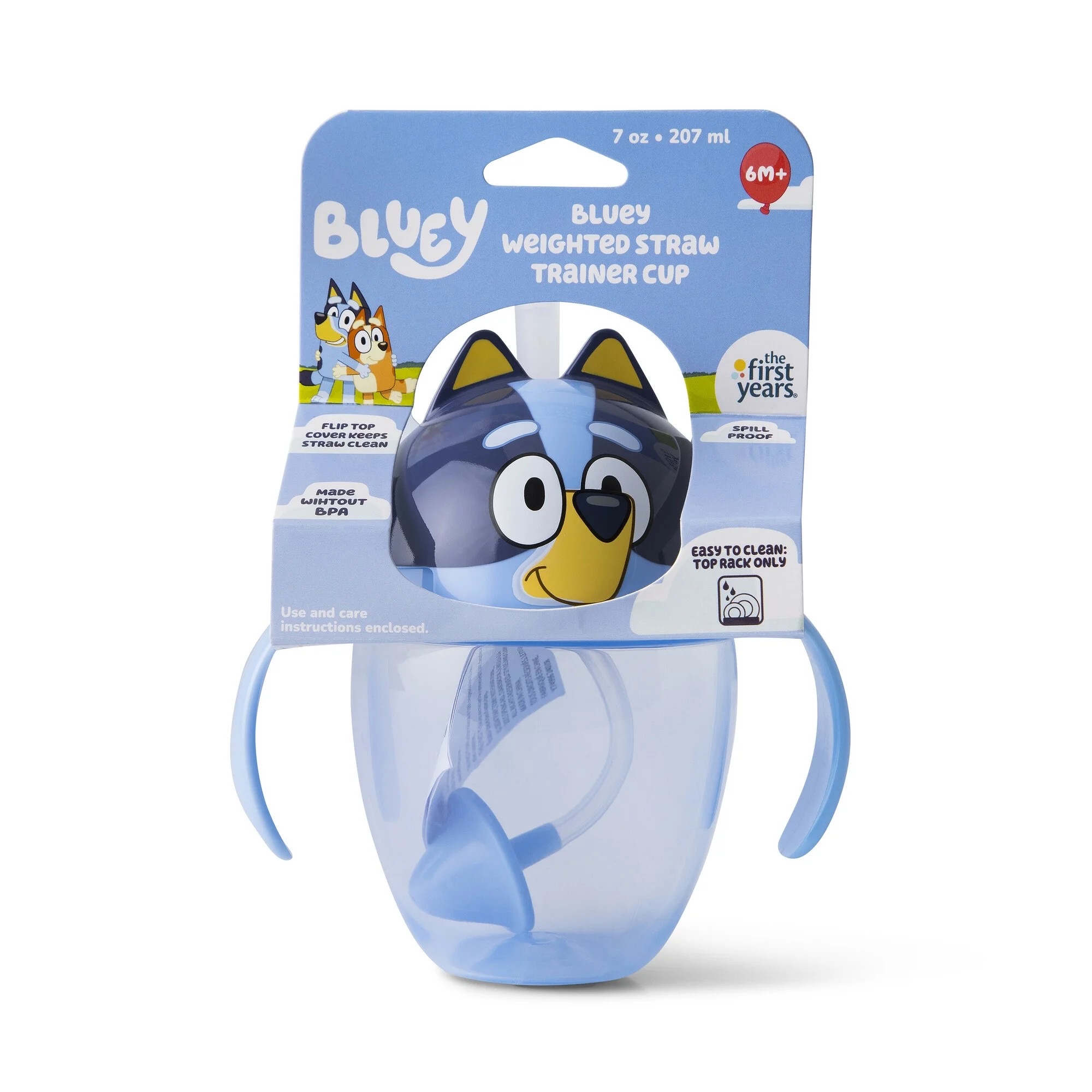 แก้วหัดดื่มสำหรับเด็กเล็ก The First Years Bluey Weighted Straw Trainer Cup