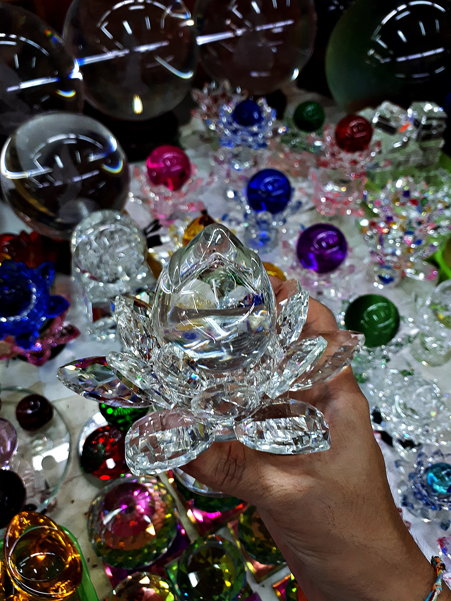 ลูกแก้ว ทรงดอกบัว ขนาด 6 ซม