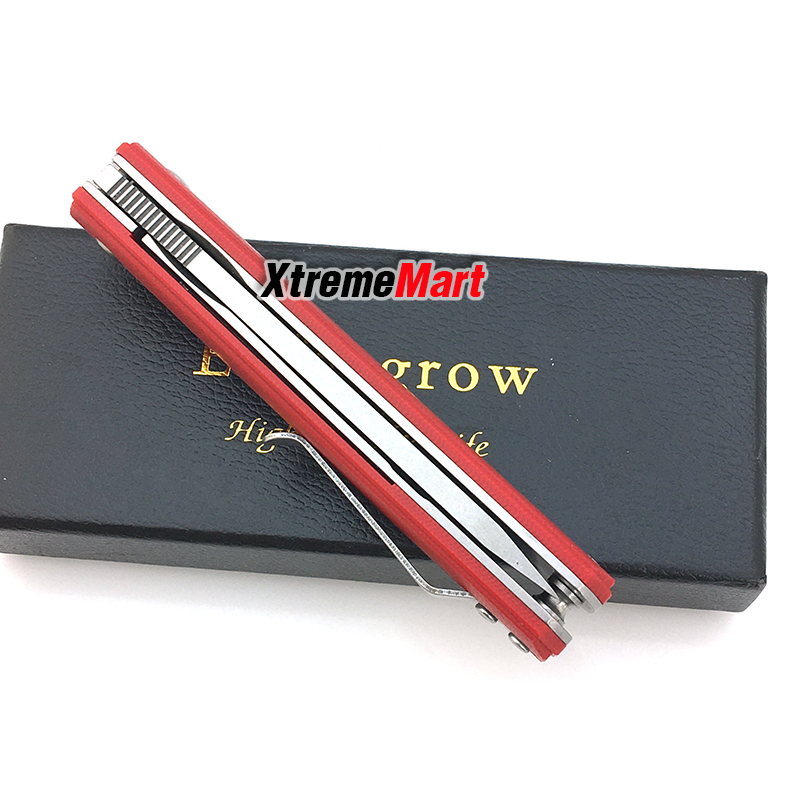 มีดพับ Eafengrow EF65 ด้ามแดง 58-60HRC D2 Blade G10 Handle Folding knife Survival Camping tool tactical edc outdoor