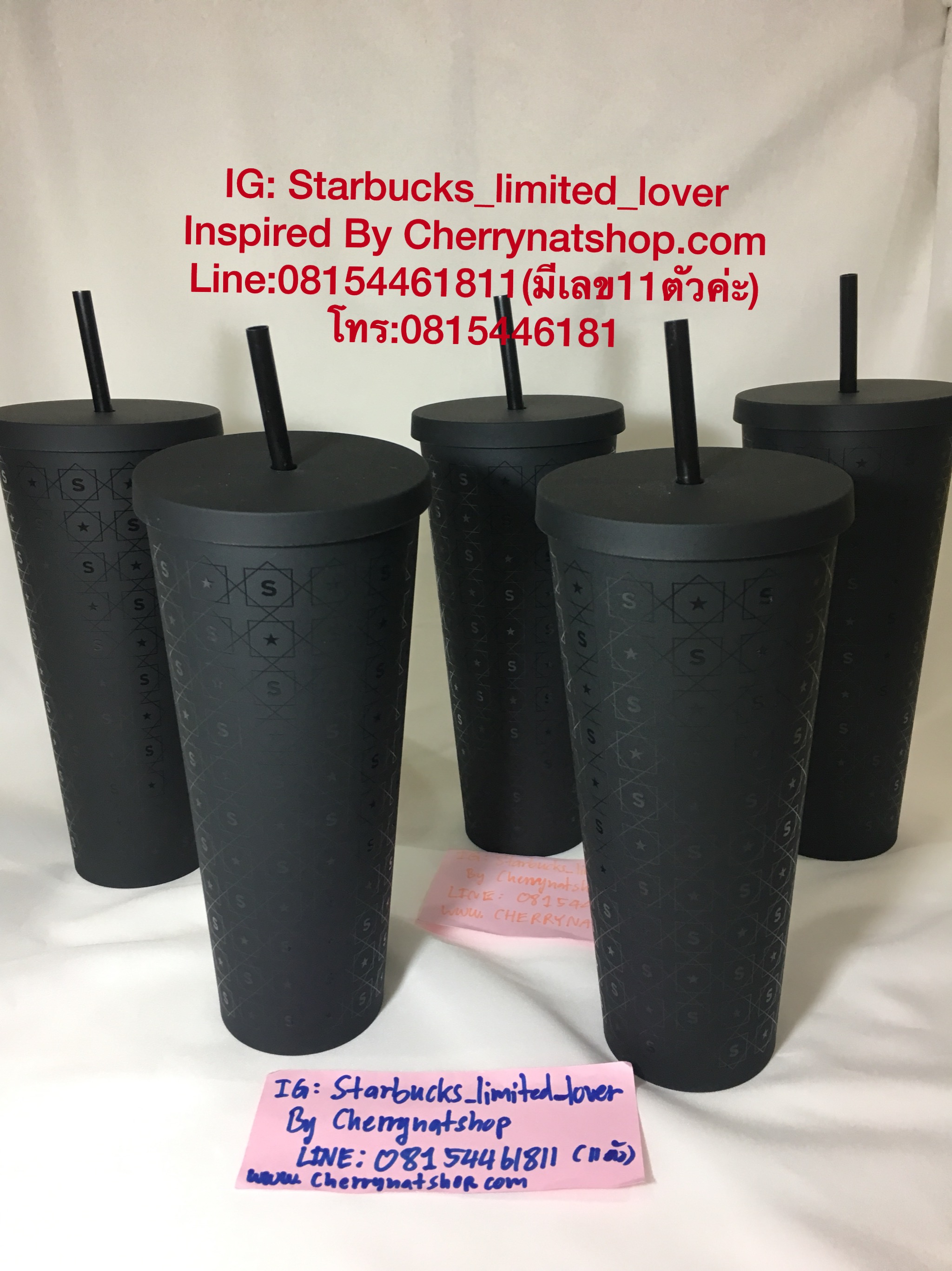 #StarbucksUSA Matte Black Pattern Cold Cup 24oz เท่มากๆให้คะแนน10เต็ม เท่ น่าสอยอะไรเบอร์นี้ #แก้วเก็บเย็นใบใหญ่24ozจากสตาร์บัคส์อเมริกา ใส่เครื่องดื่มได้เยอะใบใหญ่สะใจ #ใบนี้สีดำด้านมีลายตัวSและรูปดาวทั้งใบ #ความพิเศษของเนื้อด้านคือจับแล้วสัมผัสนุ่มมือ ไ