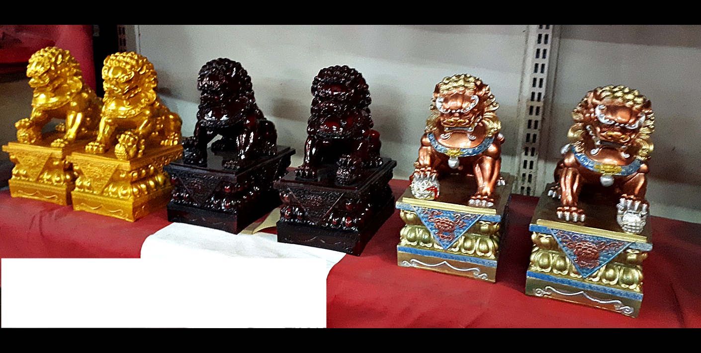 รูปหล่อ รูปปั้น สิงห์โตจีน เนื้อเรซิ่น (น้ำหนักเบา) (ขายปลีก ขายส่ง)