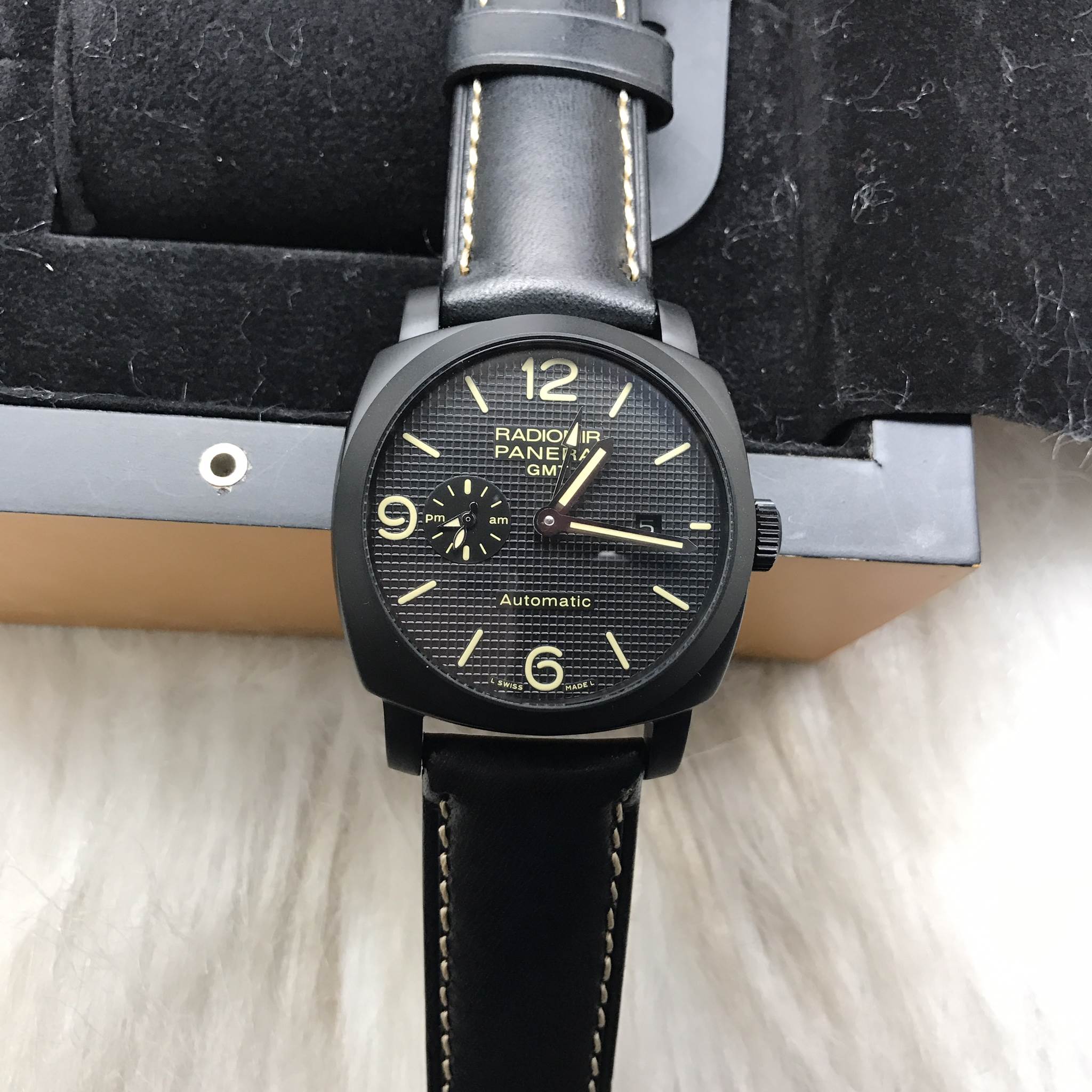 นาฬิกา Panerai Luminor GMT Ceramic PVD เกรด Mirror Swiss สุดยอดแห่งงาม เนียนสุดๆ