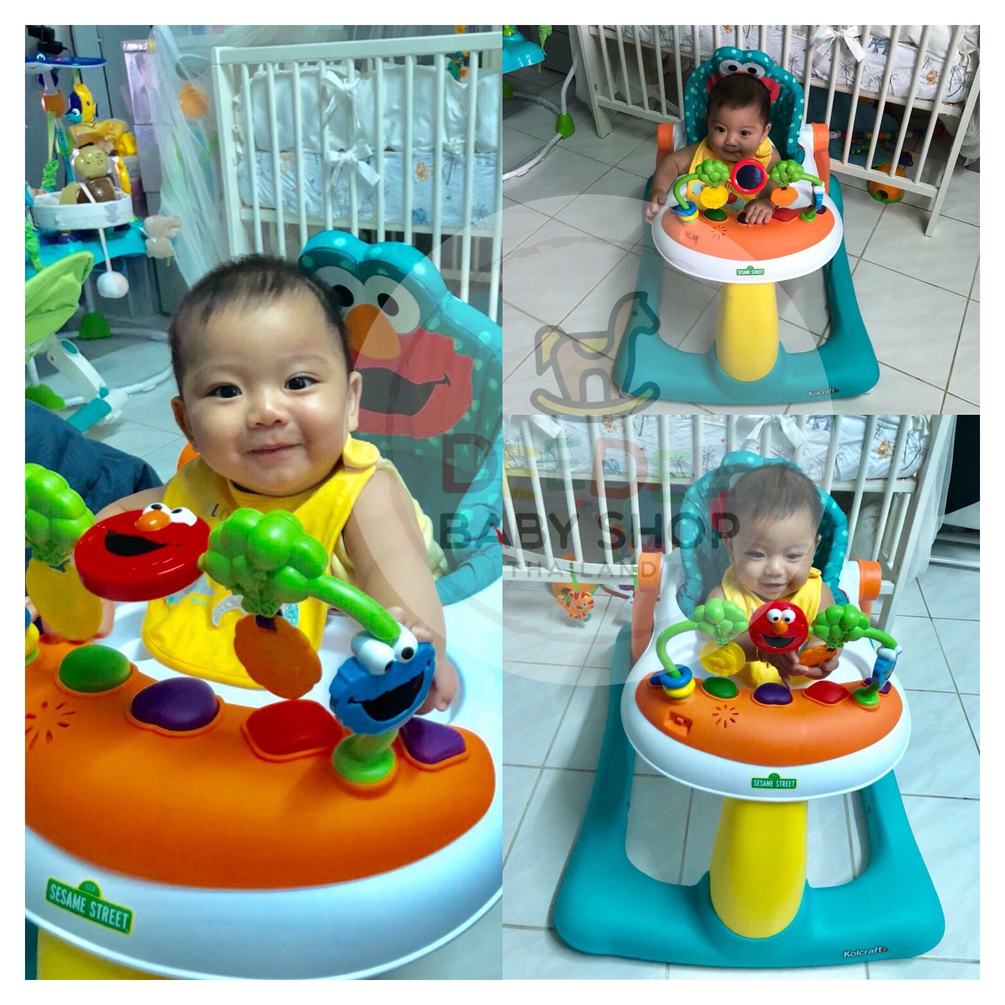 รถหัดเดินยอดนิยม Kolcraft Sesame Street Elmo 2-in-1 Activity Walker