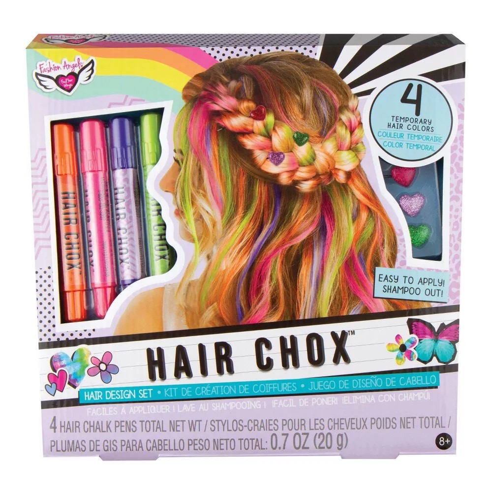 ปากกาชอล์คเปลี่ยนสีผมสำหรับเด็ก Fashion Angels Hair Chox Design Set