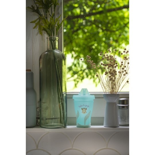 แก้วหัดดื่มยีราฟโซฟีปลอดสารพิษ Sophie la Girafe Leak-Proof Trainer Beaker