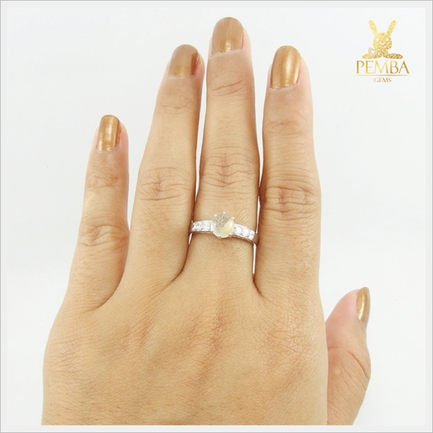 แหวนไหมทองแท้ เงินแท้925 ชุบทองคำขาว ใส่เสริมเสน่ห์ผู้คนรักใคร่