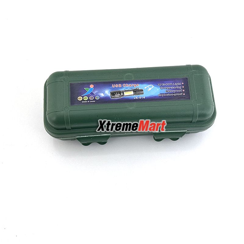 ไฟฉายซูม Ultrafire รุ่น 514 12000W พร้อมโคมไฟ COB ด้านข้าง + คลิปเหน็บ แสงขาว 3 โหมด พร้อมสายชาร์จ USB ชาร์จได้ในตัว