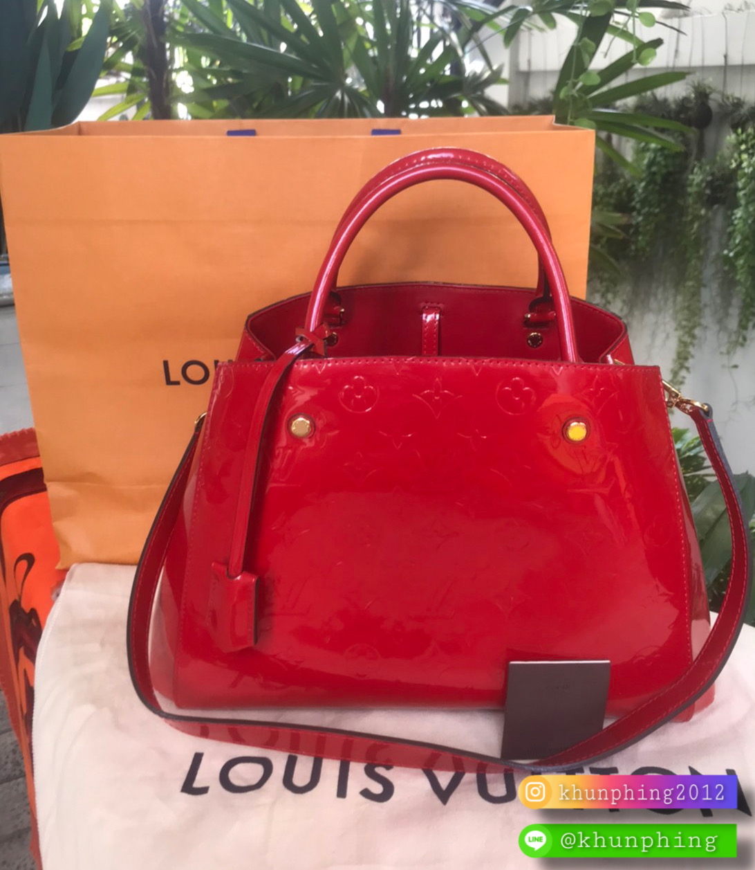 Louis Vuitton Montaigne Monogram Vernis Bag