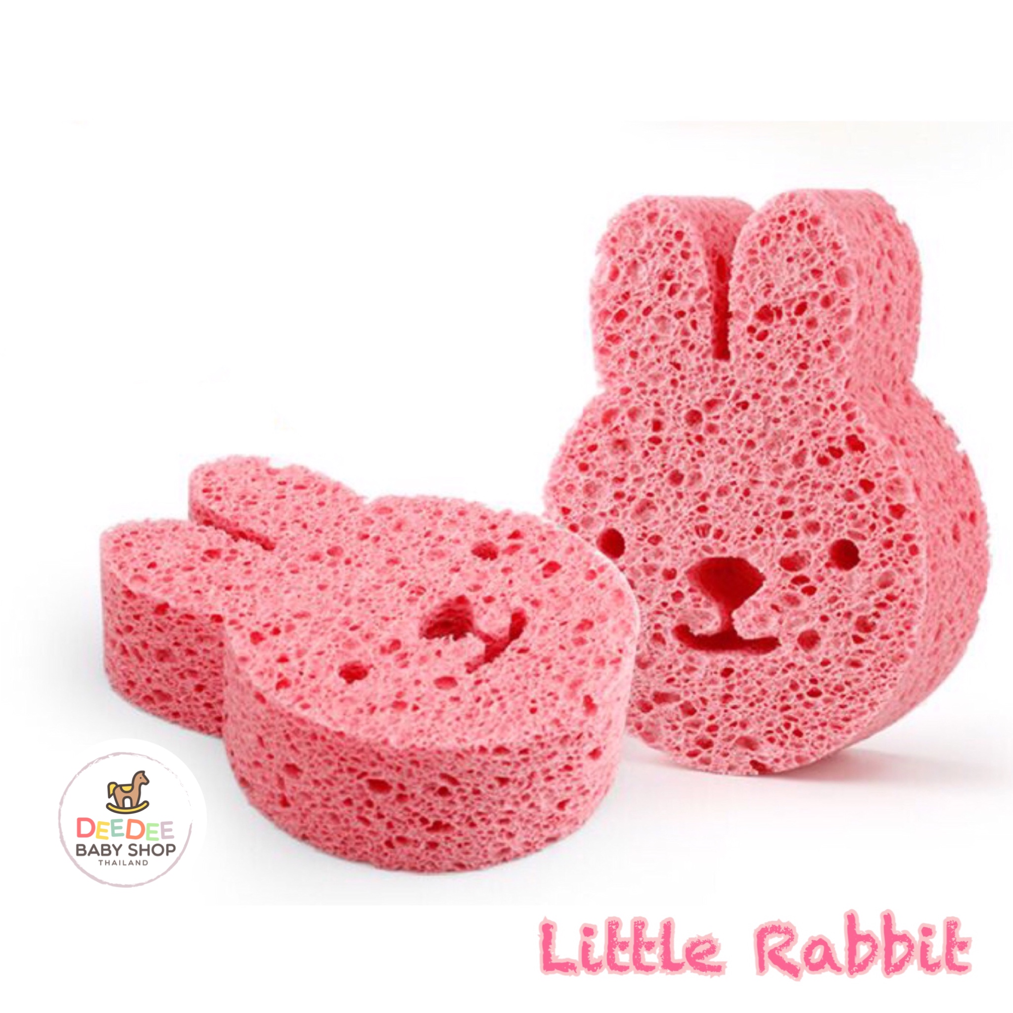 ฟองน้ำนุ่มละมุนจากเยื่อพืชธรรมชาติ Baby's Deluxe Bath Sponge (Rabbit)