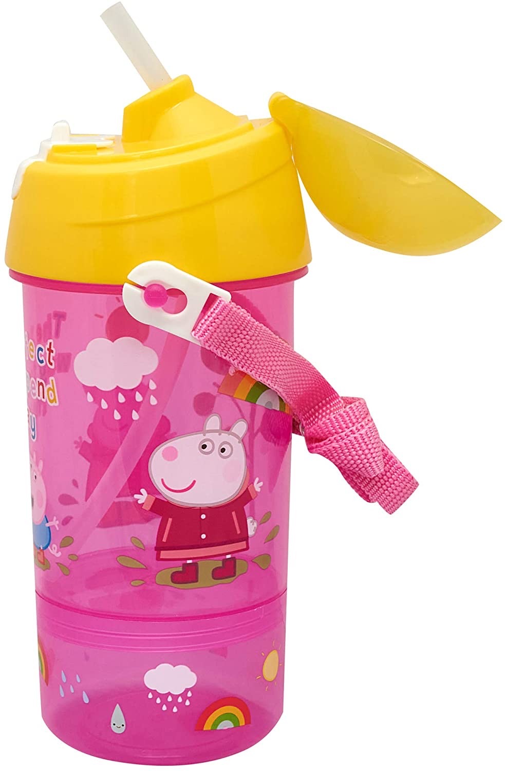 กระติกน้ำพร้อมกล่องบรรจุของว่าง DNC Polar Bear Peppa Pig "The Perfect Way to Spend the Day" Sip and Snack Canteen