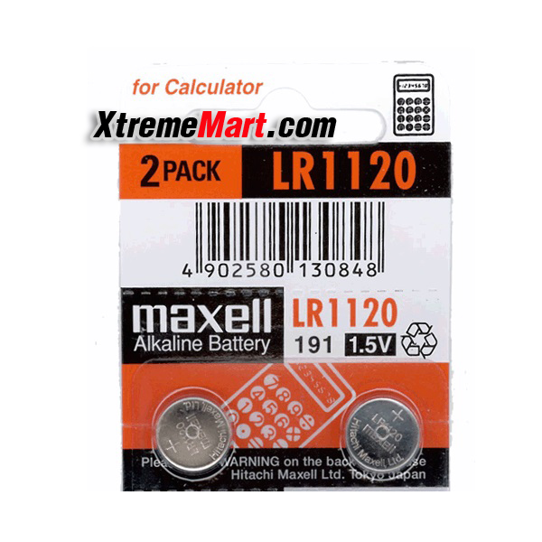ถ่านกระดุม MAXELL LR1120 191/1.5V Alkaline Button Cell Battery ของแท้ (ก้อนละ)
