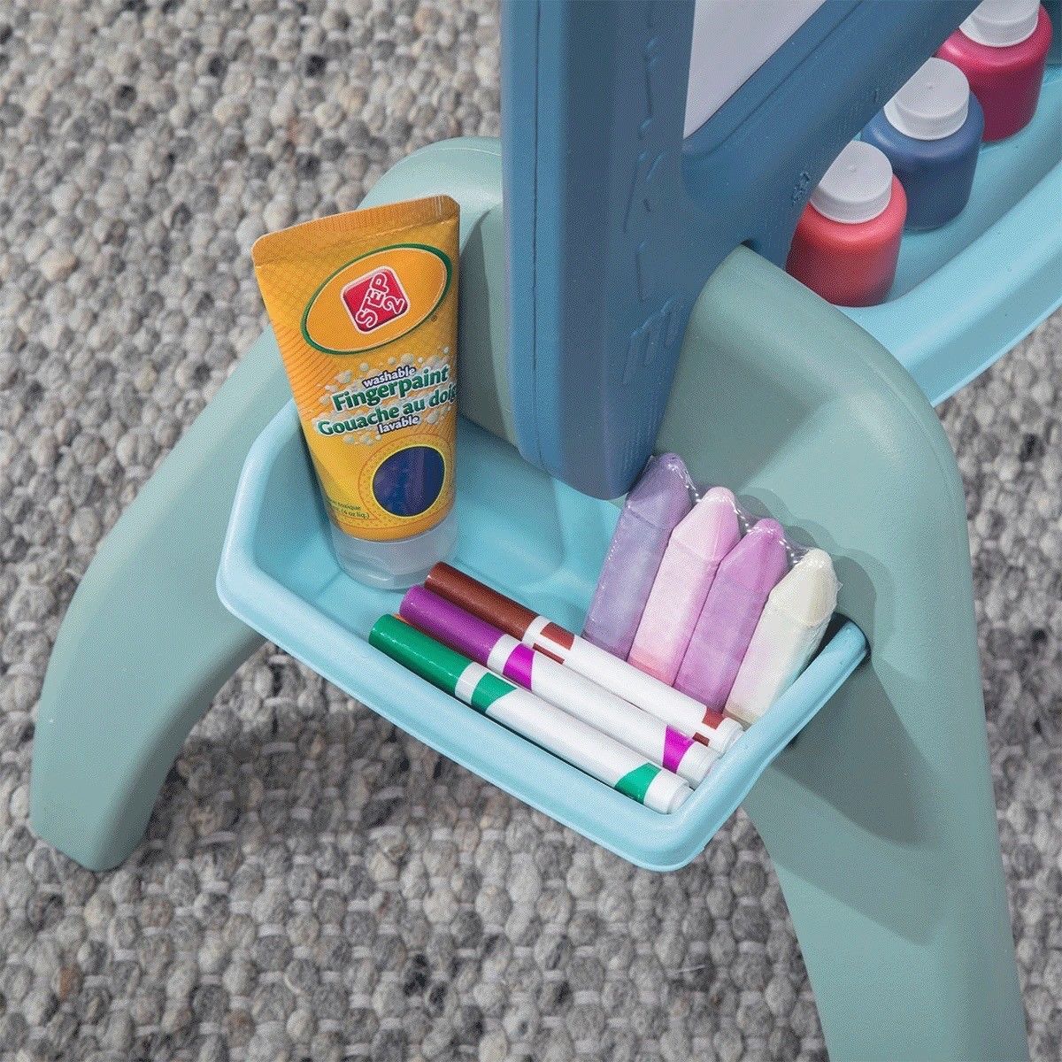 กระดานศิลปะพร้อมตัวอักษรแม่เหล็ก Step2 All Around Easel for Two (Blue)