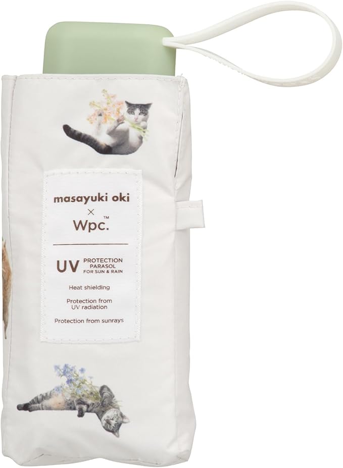 (น้องแมวดอกไม้ สีเขียว 0782) WPC x Masayuki Oki Florist Cat Collection ร่มกัน UV แบรนด์ดังจากญ๊่ปุ่นที่มีจุดเด่นเรื่องความคงทนแข็งแรง แต่น้ำหนักเบา ขนาดเล็กพกพาง่าย มาในคอลเลกชั่นสุดน่ารัก