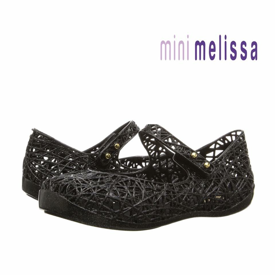 รองเท้ารังนกยอดฮิตสำหรับลูกสาว Mini Melissa Campana Zig Zag VI (Black)