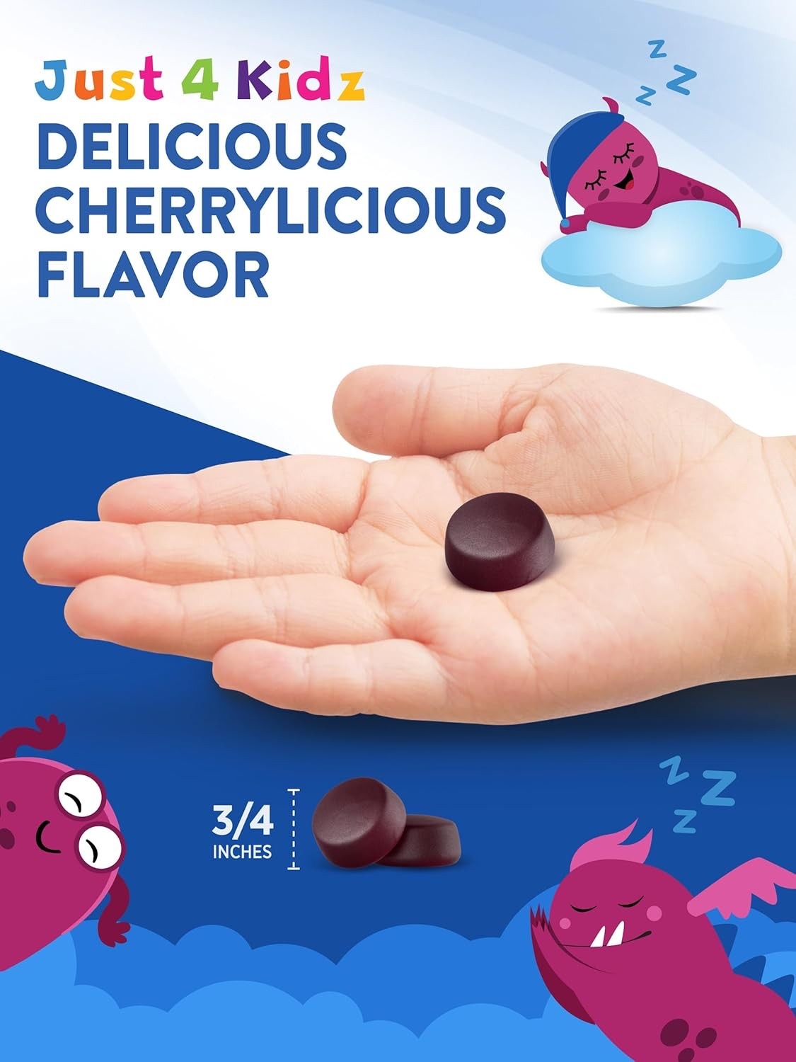 วิตามินเสริมการนอนหลับสำหรับเด็กชนิดกัมมี่ NATURE'S TRUTH Just 4 Kids Sleep Melatonin Gummies