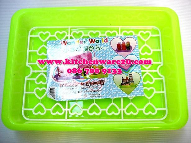 P07376 ถาดคว่ำแก้ว พร้อมตะแกรง (ราคาส่งต่อ 12 โหล: 144 อัน เฉลี่ย 195 บาทต่อโหล)