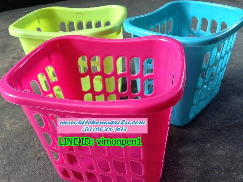 P07909 ตะกร้าเหลี่ยมเล็กทรงสูง เอนกประสงค์ (10.5x13.5x12 cm) สีหวาน No.1211 (ราคาส่งต่อ 36โหล: 432 ใบ:เฉลี่ย 60 บ/โหล)
