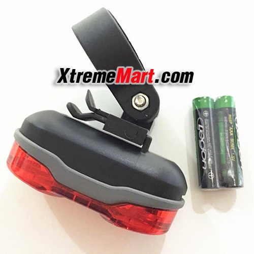 ไฟท้ายจักรยาน RAYPAL-2232 Super Bright Bicycle Lights 3 Modes 3 LEDs Bike Tail Light Lamp LED Cycling Bicycle Taillight Safty Warning Rear
