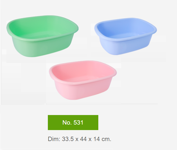 P11949 กะละมังวงรี (33.5*44*14 cm) เกรดเอ No.531 ราคาขายส่ง 1 โหล: 12 ใบ: เฉลี่ย 85 บต่อใบ