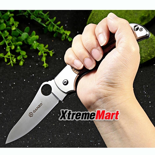 มีดพับ GANZO G7371-WD1 Stainless Steel Folding Knife (ด้ามไม้)