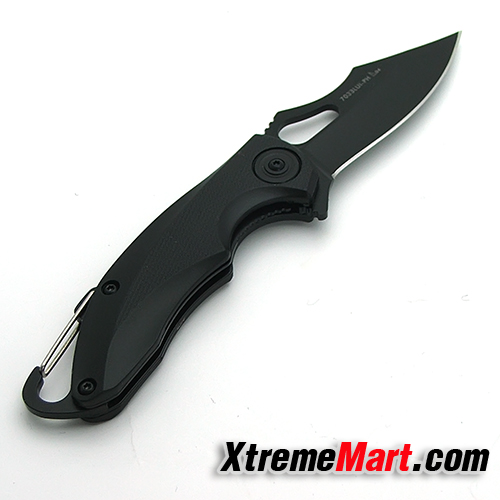 มีดพับ Sanrenmu 7033 LUI-PH Stainless Folding Survival Knife High Performance Blade 65 mm Original steel color with black G10 handle new looking