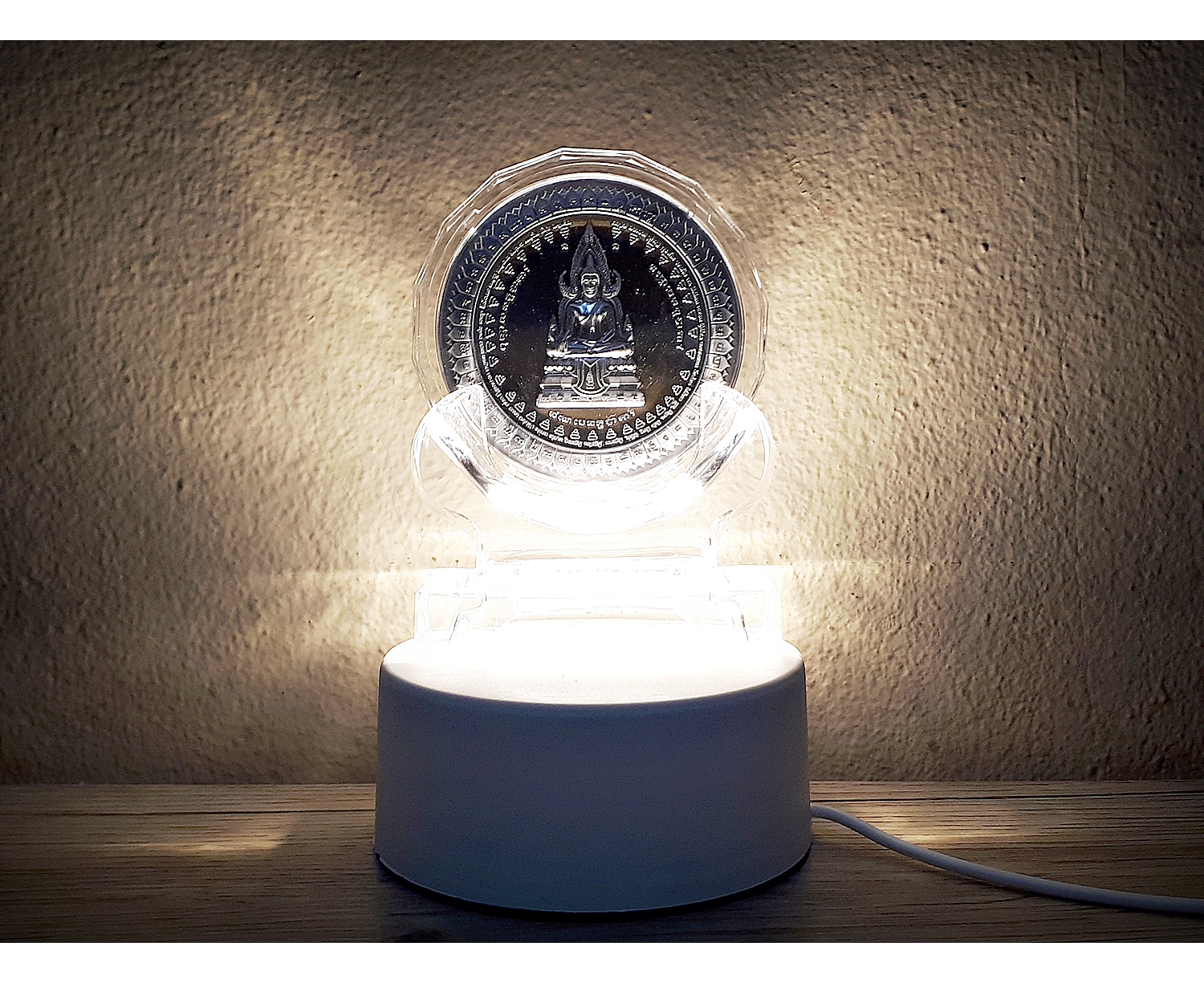 เหรียญพุทธบารมี ยันต์สุริยาทรงกลด(เพื่อความเจริญรุ่งเรื่อง) เนื้อชิน(รับพลังงานรองจากทองคำ) (ขนาด7ซม) รุ่น3 ปี2562 หลวงพ่อเล็ก วัดท่าขนุน (เหรียญสมเด็จองค์ปฐม) #รับประกันแท้