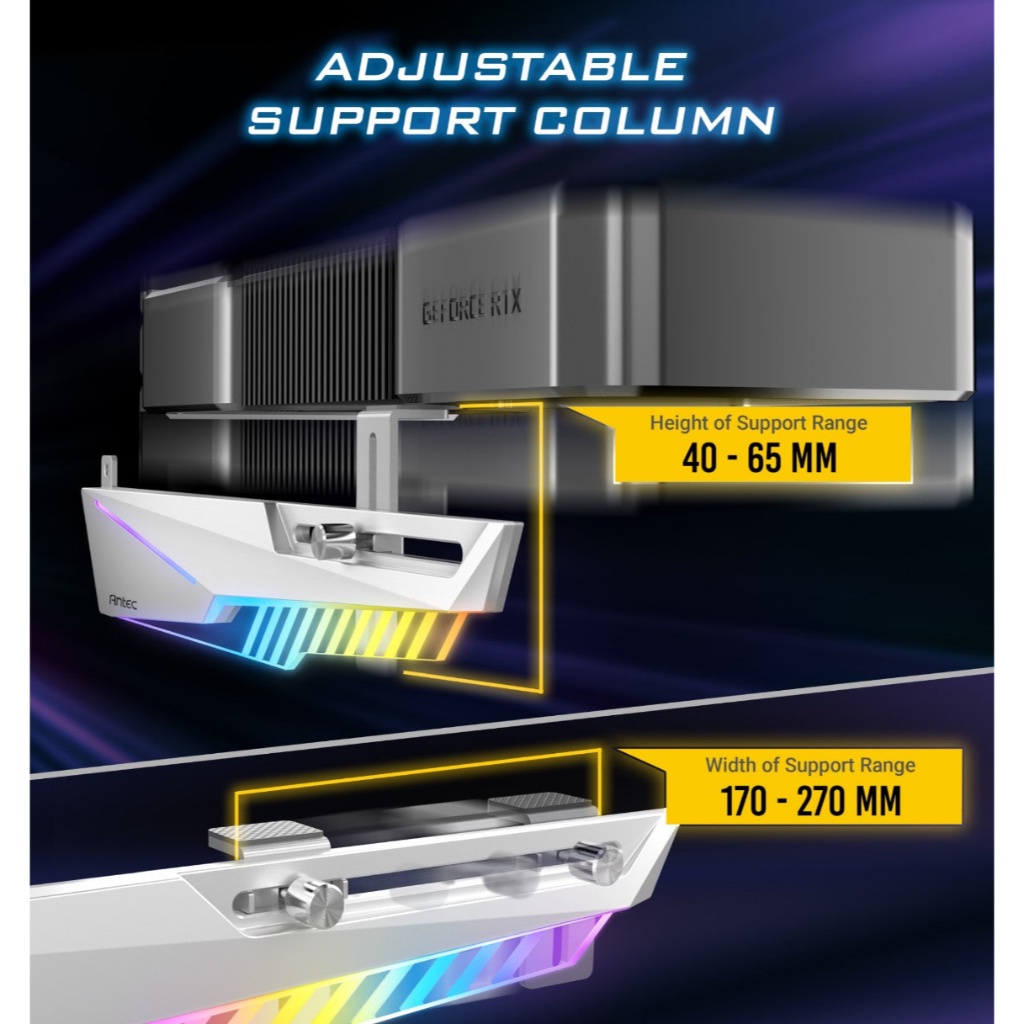 ที่ค้ำการ์ดจอ ANTEC DAGGER GPU Holder White ARGB sync