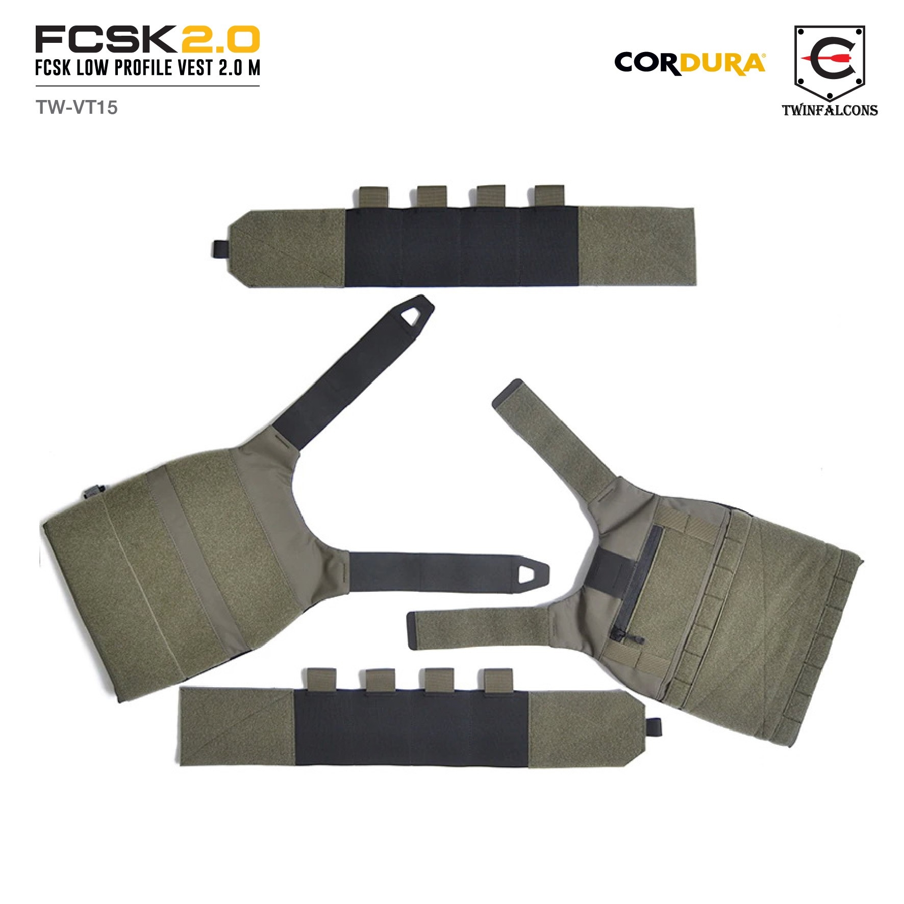 เสื้อเกราะ FCSK 2.0 Plate Carrier ( Twinfalcons ) [ TW-VT15 ] (K2600)