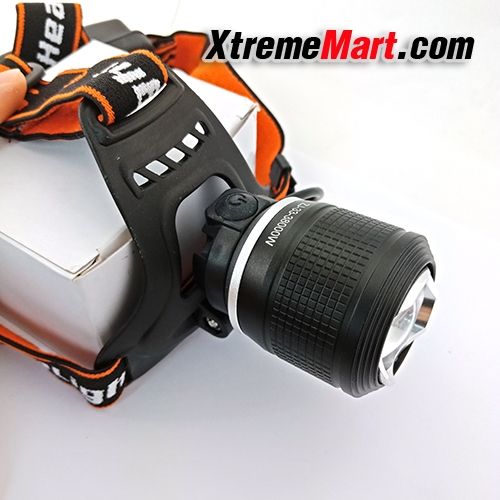 ชุดเชตไฟฉายคาดหัวซูม 2 หลอดคู่ ปรับองศาได้ แสงขาว+แสงเหลือง รุ่น ZJ-33-38000W Cree Q5 Dual Light Source Zoom Headlamp