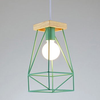 เฟลิก (Felix) โคมไฟเส้นลวดดัด หัวไม้ แขวนเพดาน โคมไฟขนาดเล็ก