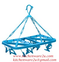 P00288 พวงตากผ้าเหลี่ยมพับได้ 20 ตัว (ราคาส่งต่อ 1 โหล: 12 ชุด)