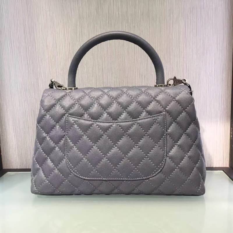 กระเป๋า cn coco handle bag 11,5" สีเทา หนังอิมพอร์ทยุโรป