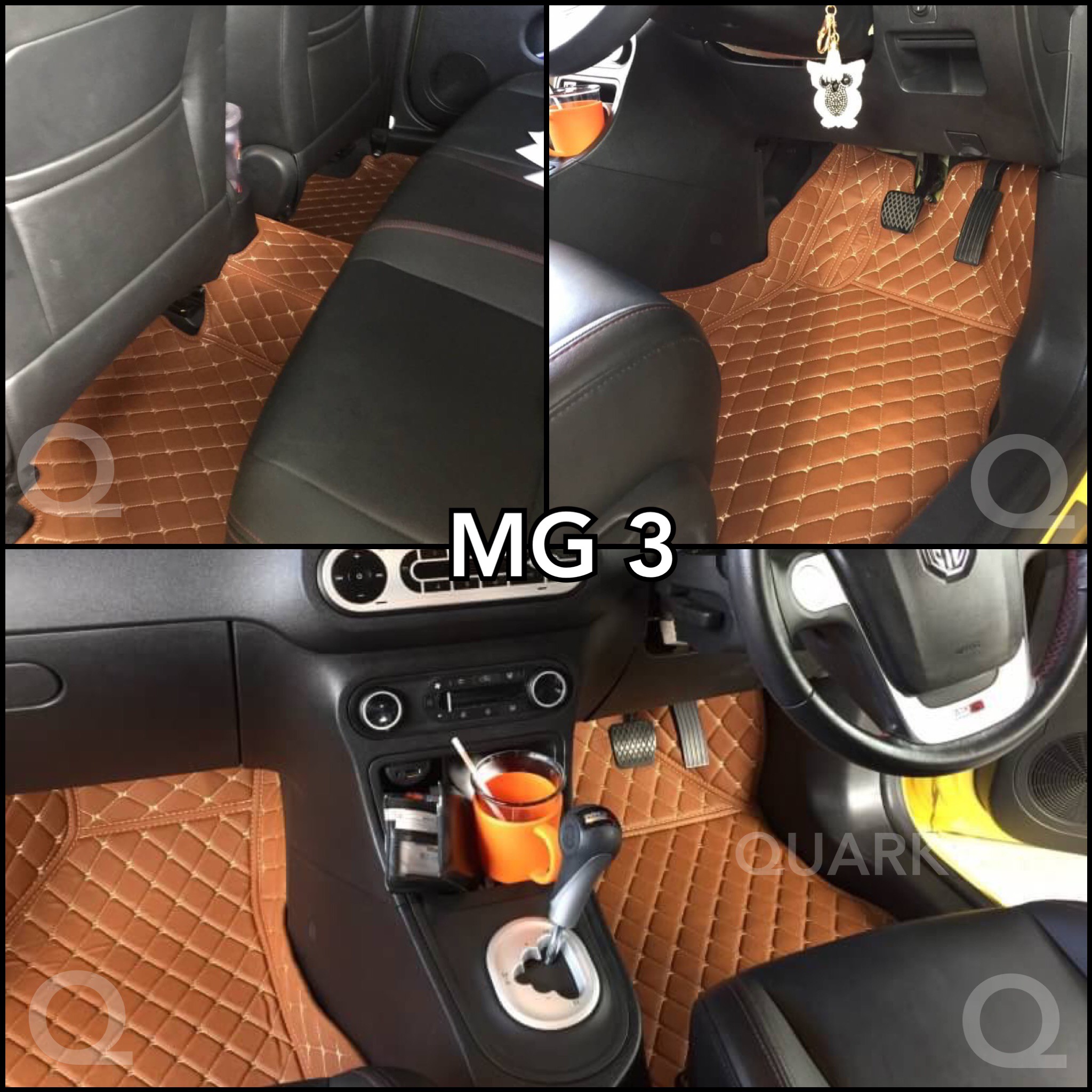 พรม6D MG 3 รุ่นหนา แท้ ตรงรุ่น เข้ารูป พรมรถยนต์ ฟรีแถม3อย่าง