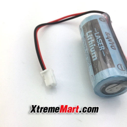 แบตเตอรี่ Sanyo CR17450E-R 3V 2000mAh Li-ion PLC Industrial Battery ขั้วสีขาว (ก้อนละ)