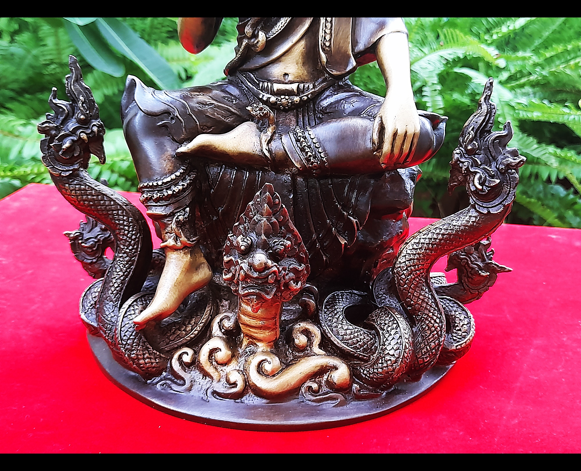 รูปหล่อ พ่อปู่ฤาษี พญานาค(ปู่ฤาษีภุชงค์ บรมครูแห่งสายพญานาคราช) (องค์ขนาดกลาง ตั้งบูชา หน้าตัก5นิ้ว ฐาน8นิ้ว สูง10นิ้ว ครึ่ง) เนื้อทองเหลือง #รับประกันแท้ #เข้าพิธีบวงสรวงแล้ว