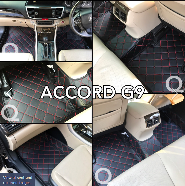พรม6D ACCORD G9 รุ่นหนา แท้ ตรงรุ่น เข้ารูป พรมรถยนต์ ฟรีแถม3อย่าง