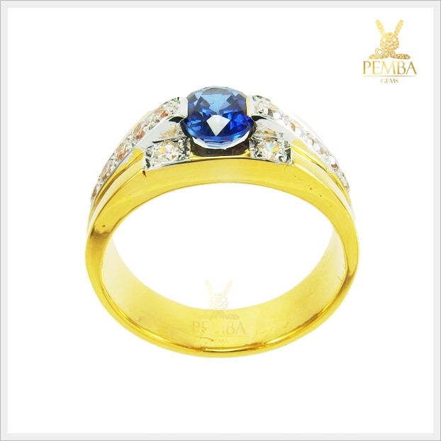 แหวนไพลินแท้ ทองแท้ เท่อย่างมีสไตล์ (สามารถสั่งทำได้ค่ะ)