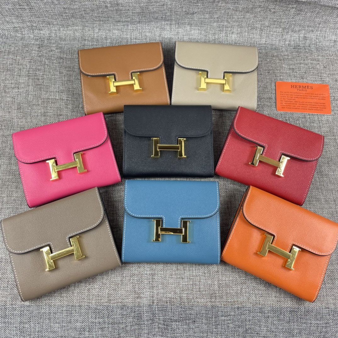 กระเป๋าสตางค์ hm constance short wallet หนังแท้