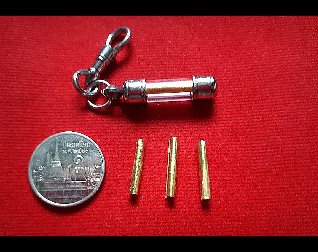 ตะกรุด ฉุดเงินล้าน เนื้อทองเหลือง (ยาว1.5ซม) ปี2563 - (เป็นมหาลาภ บูชาควบกับคาถาเงินเงินล้าน)