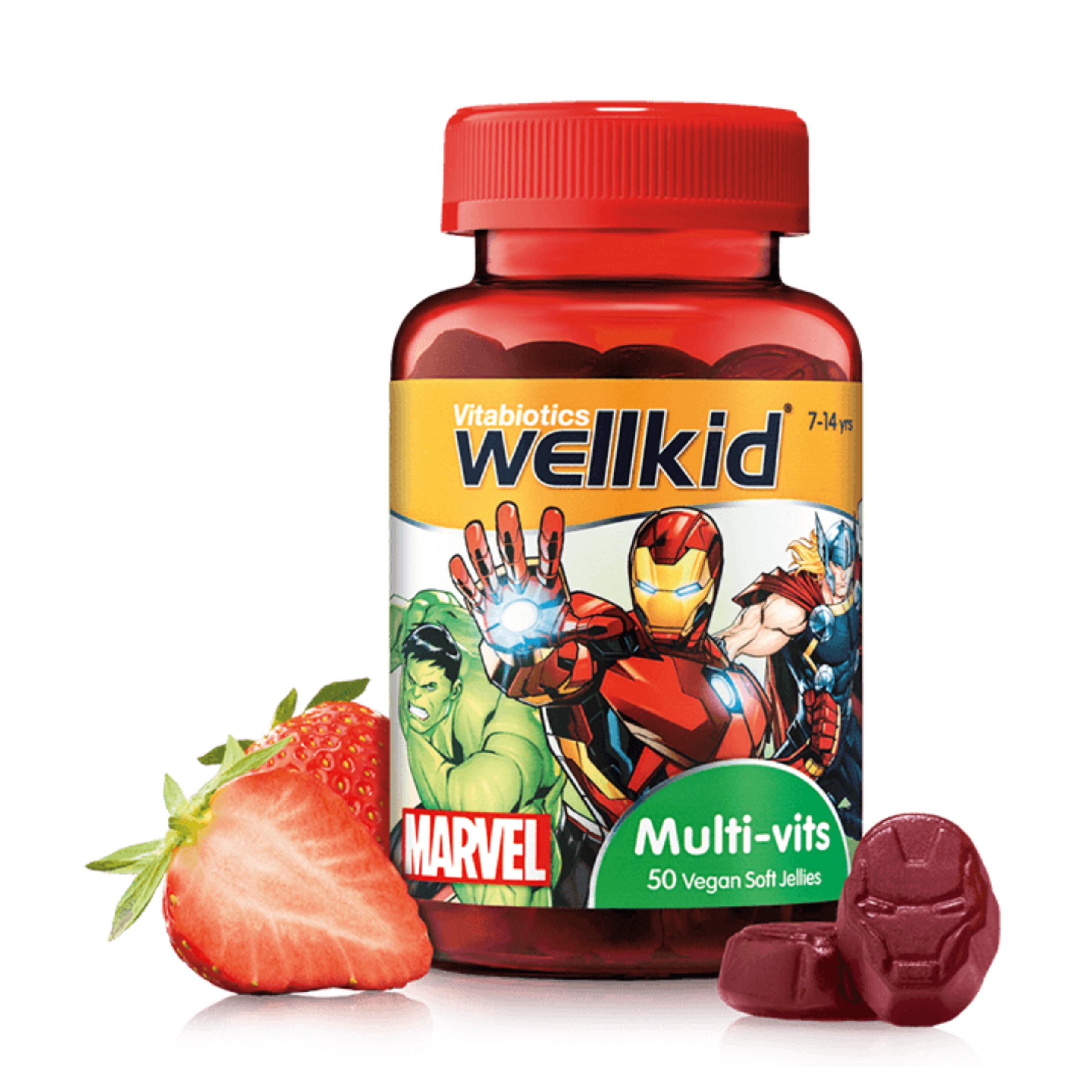 วิตามินรวมชนิดกัมมี่สำหรับเด็กโต Vitabiotics Wellkid Marvel Multi-vits