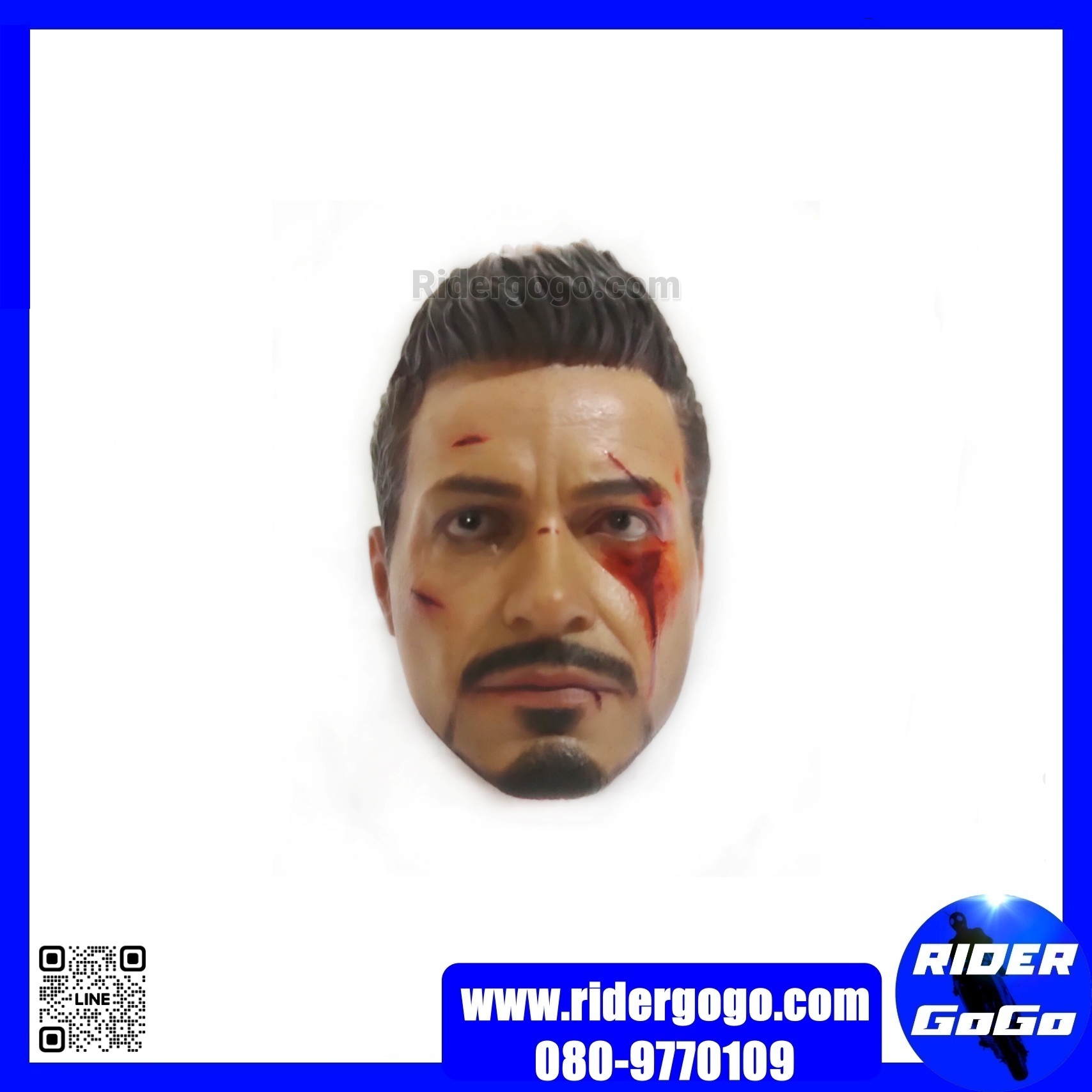 หัวโมเดล โทนี่ สตาร์ก ของแท้ Hot toys Ironman Tony Stark 1/6 Head Sculpt ไว้ใช้สำหรับโมเดล