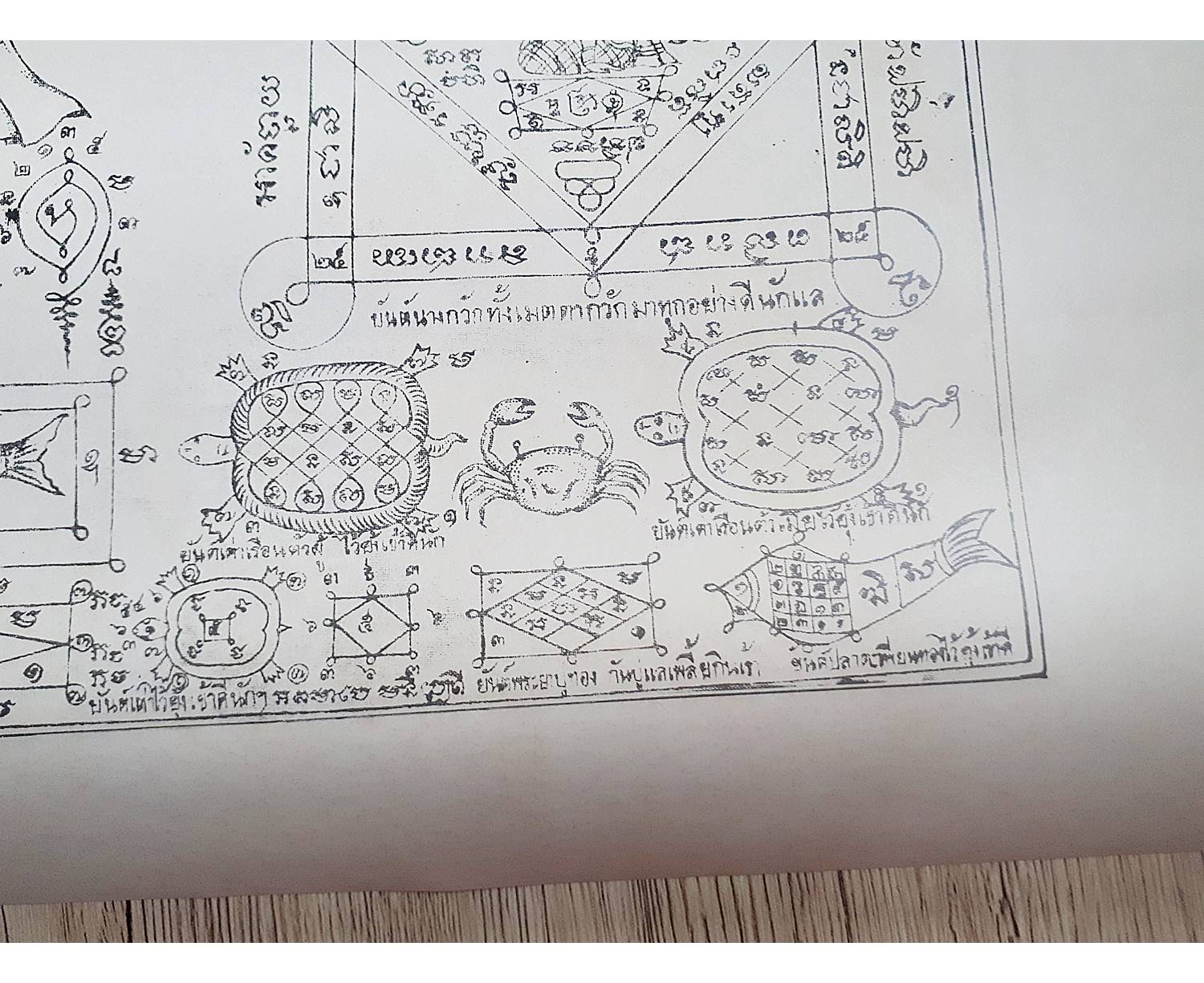 รูปภาพ หลวงปู่ครูบาธรรมชัย ด้านหลัง ยันต์รวม ปี2529 (ก่อนท่านมรณะภาพปี2530) (ขนาด 40-50ซม.) #รับประกันแท้และทัน