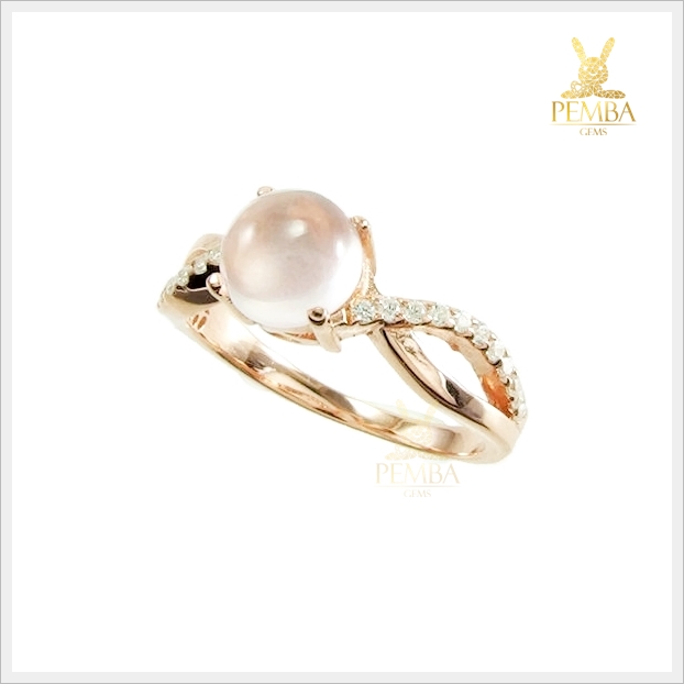 แหวนโรสควอตซ์แท้ สวยเก๋ น่ารักๆ สีชมพูหวานๆ