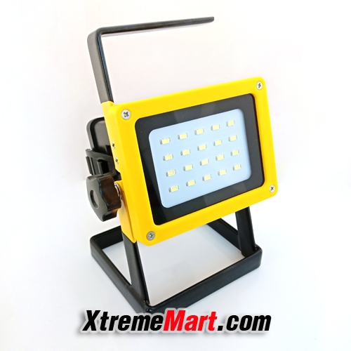 ไฟฉายสปอร์ตไลท์ 2136 20 LED 30W 2400 LM Cree-XM-L Rechargeable LED Floodlight Outdoor Camping Lamp Floodlight 3x18650