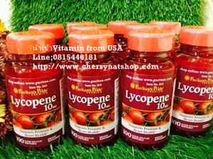 วิตามินPuritan's Pride Lycopene 10mg 100เม็ดเพื่อดูแลผิวพรรณให้ขาวใสอมชมพูมีชีวิตชีวามีออร่าจากภายใ